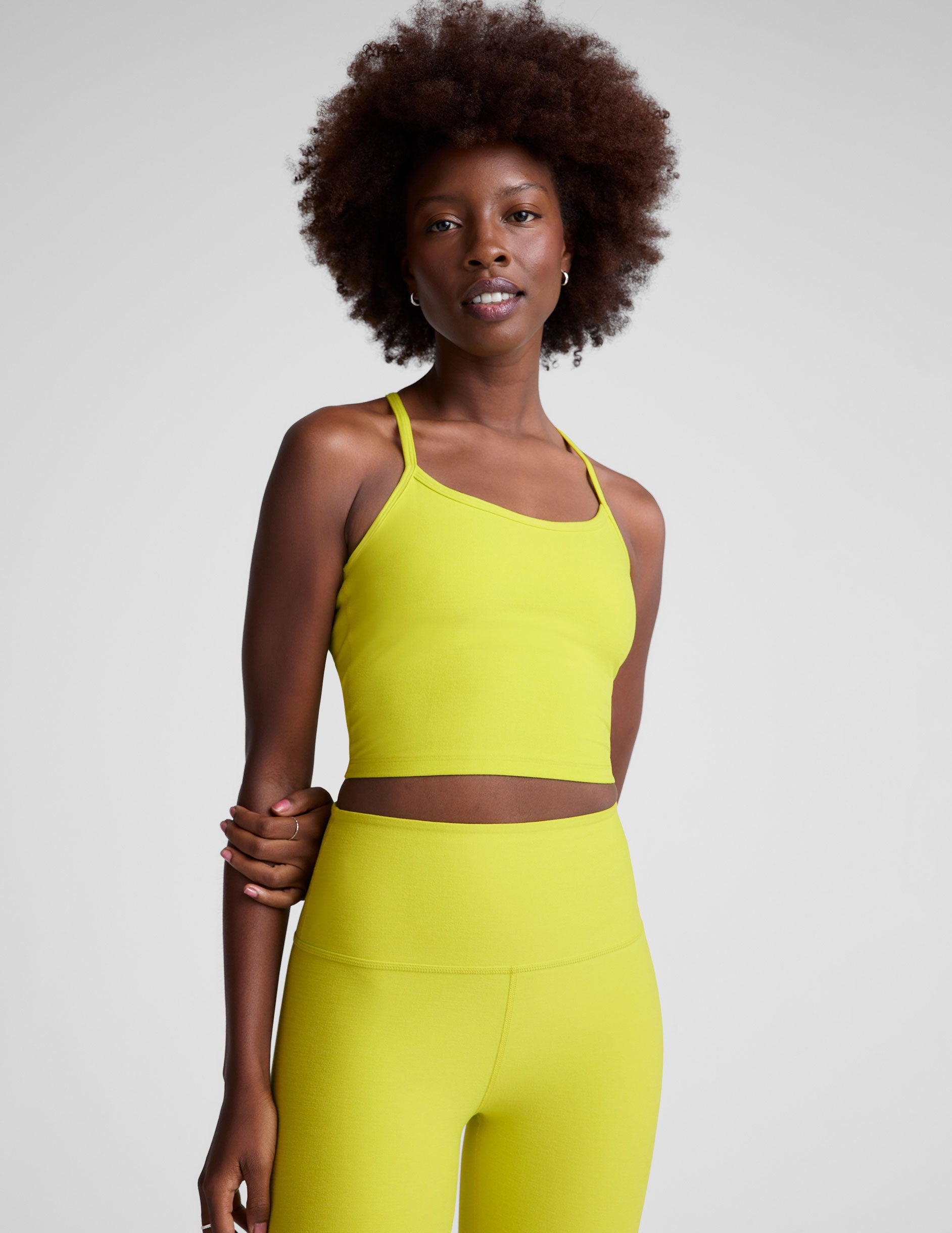 yellow cropped tank