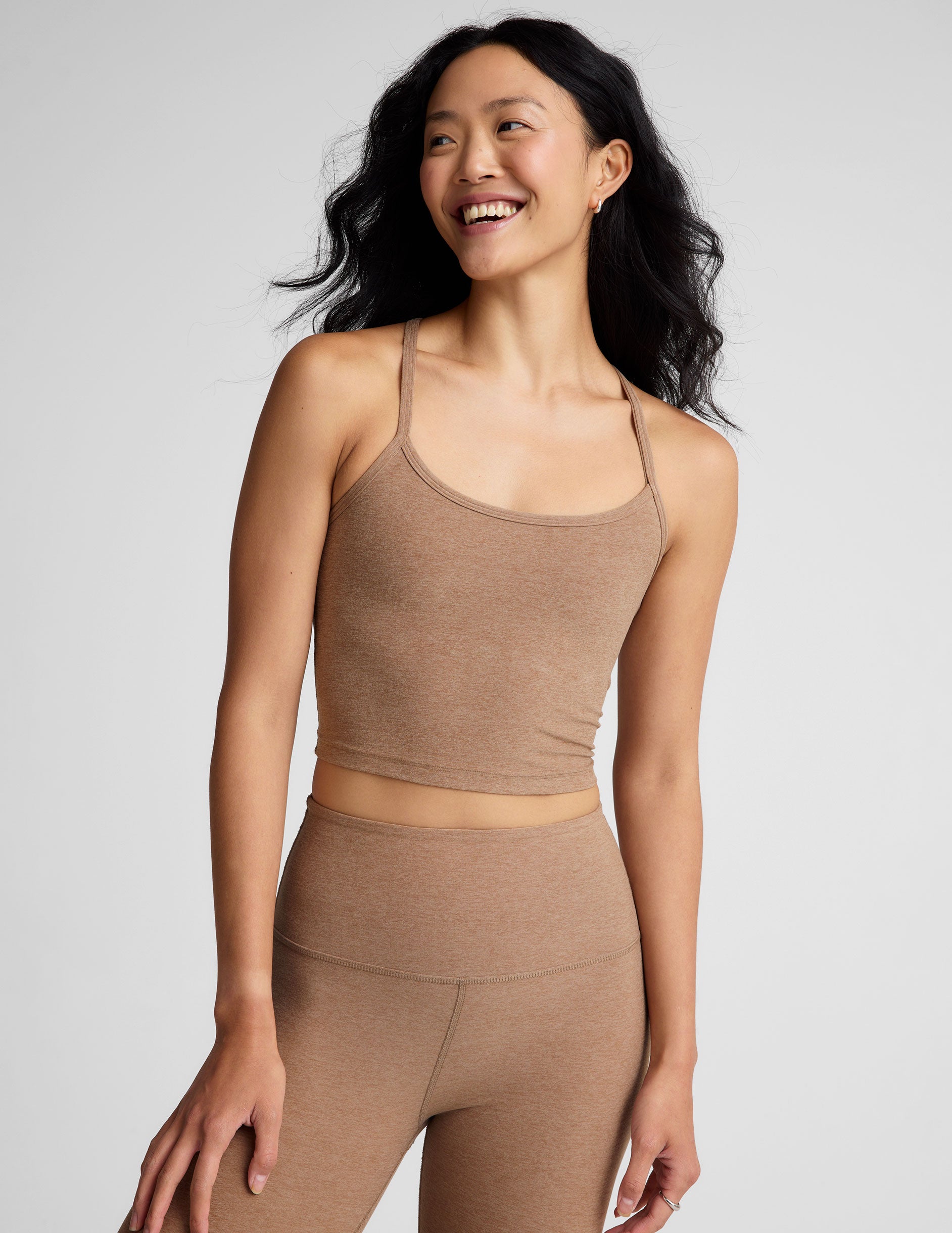 brown cropped tank