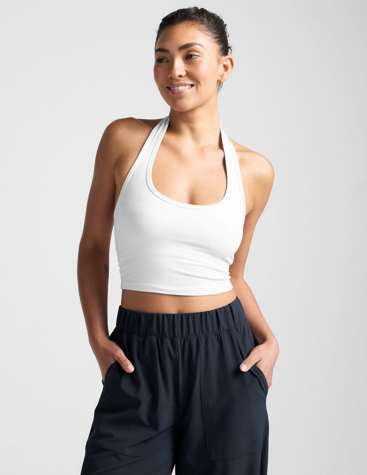 Spacedye Well Rounded Cropped Halter Tank | Beyond Yoga
