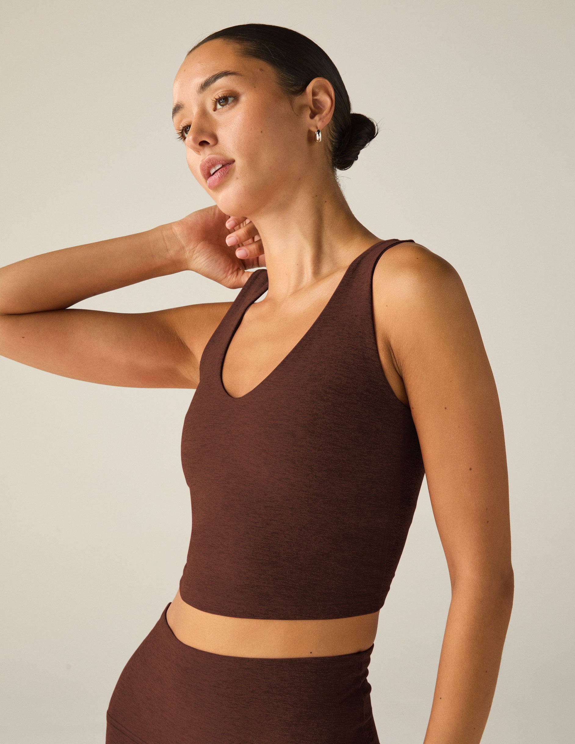 brown cropped tank