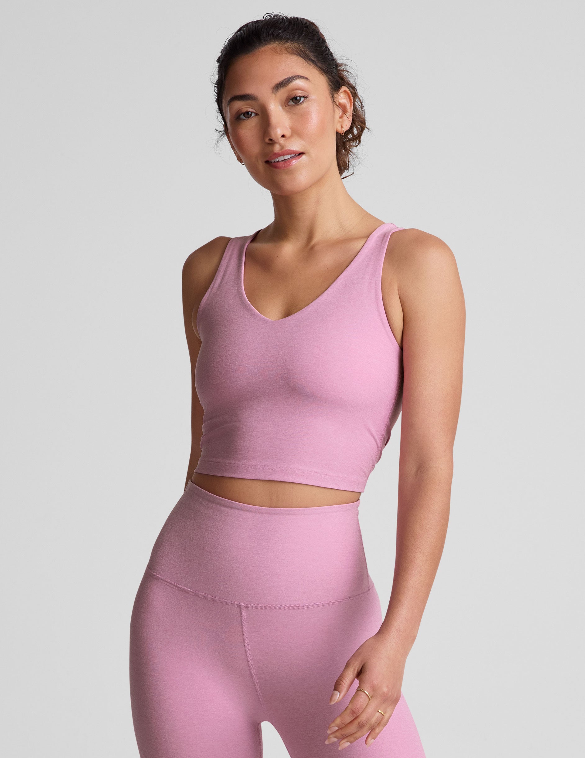 pink cropped tank