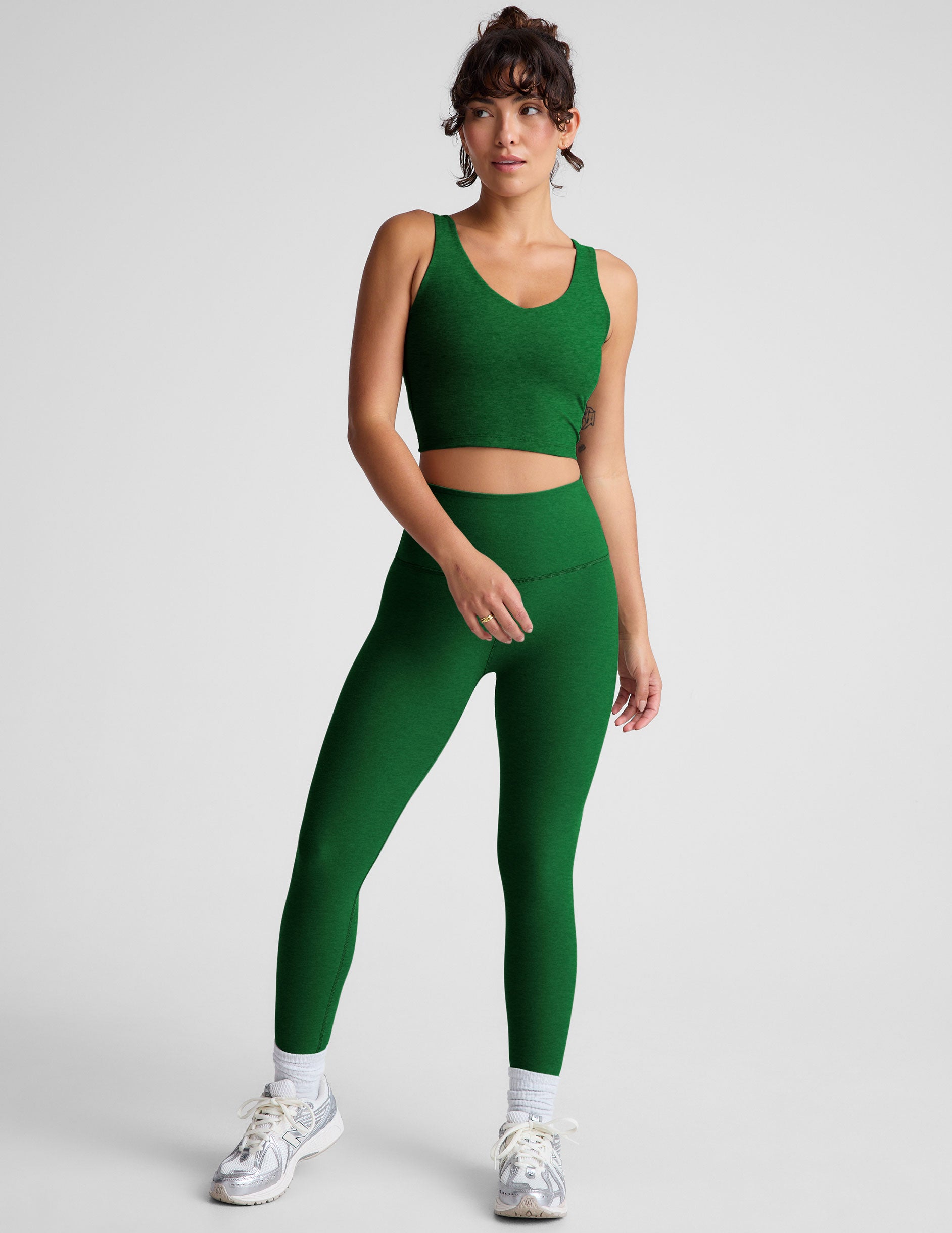 green cropped tank