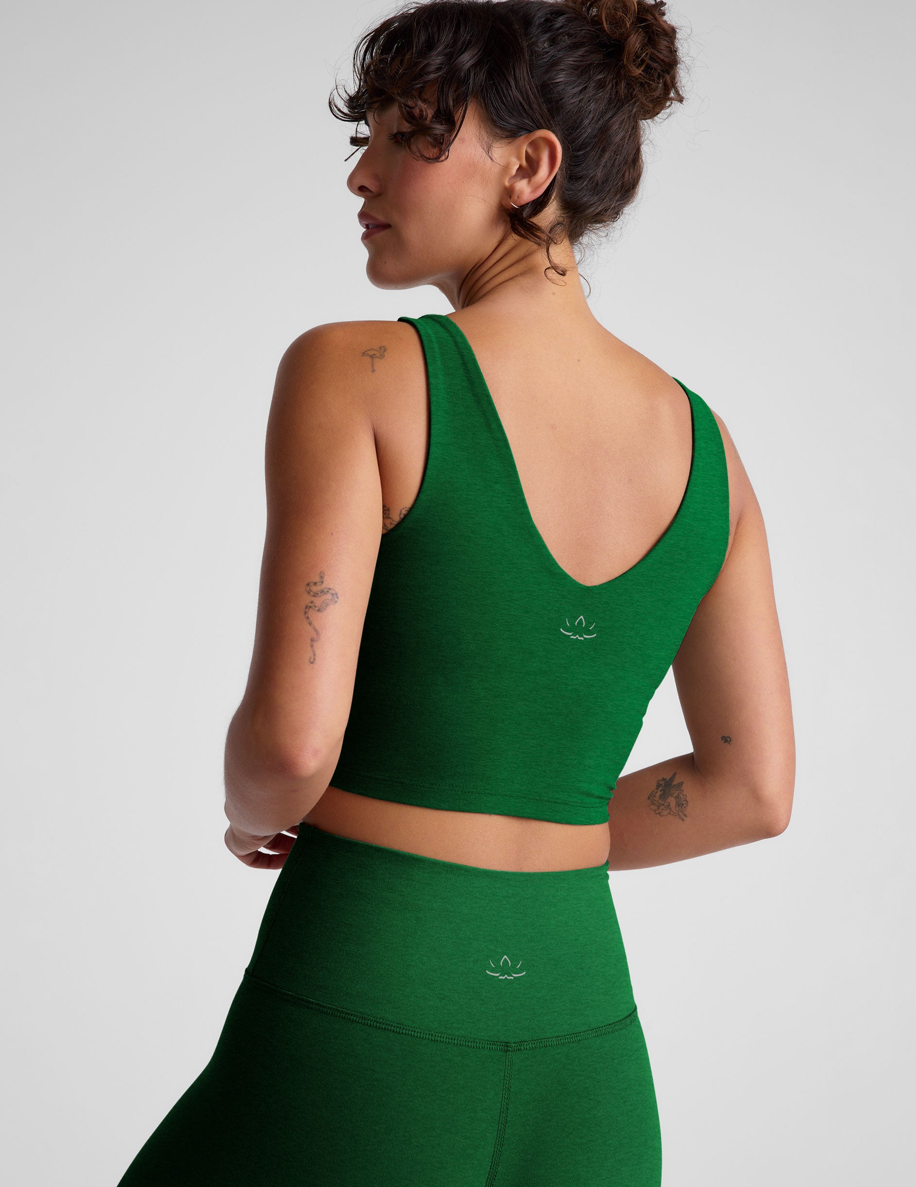 green cropped tank