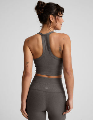 gray cropped top