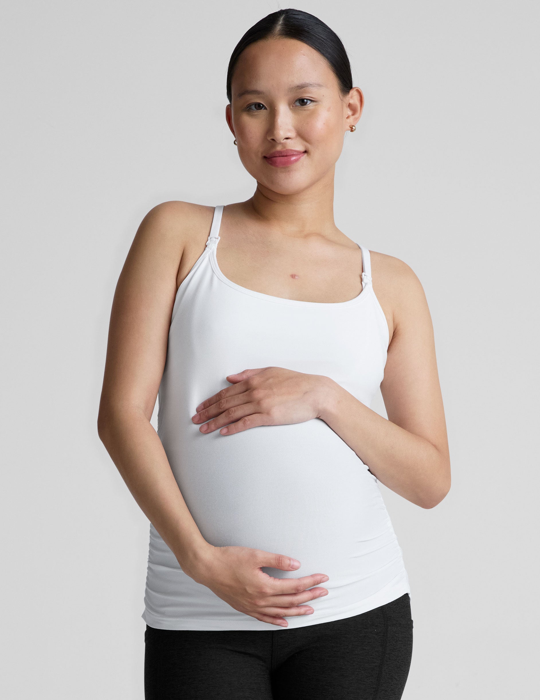 white maternity tank top.