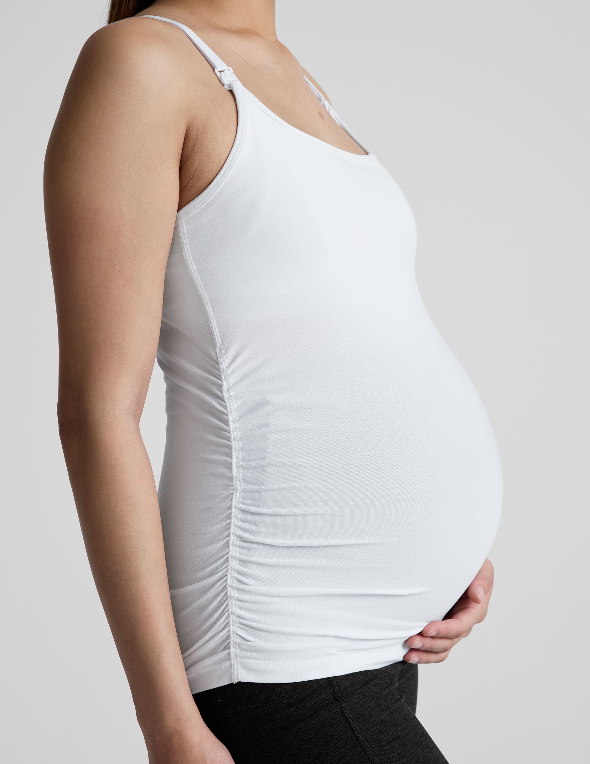 white maternity tank top.