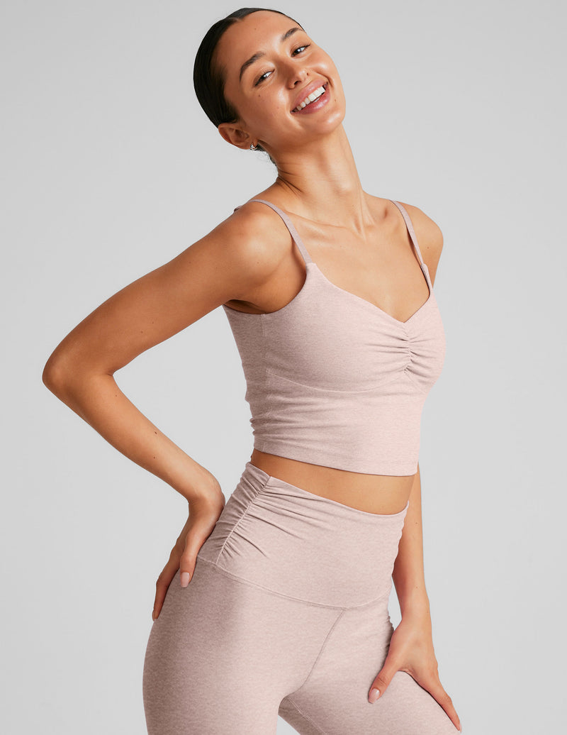 Spacedye™ Raise The Barre Shirred Cropped Tank