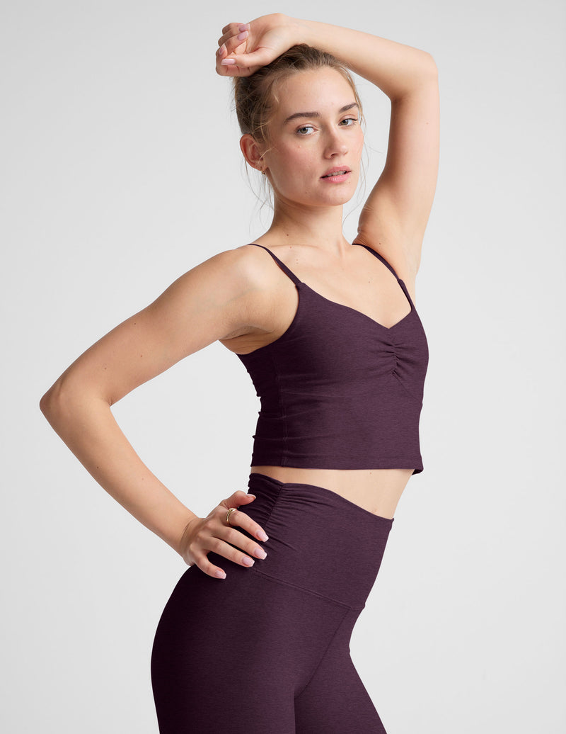Spacedye™ Raise The Barre Shirred Cropped Tank