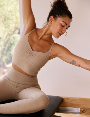 Spacedye Raise The Barre Shirred Cropped Tank