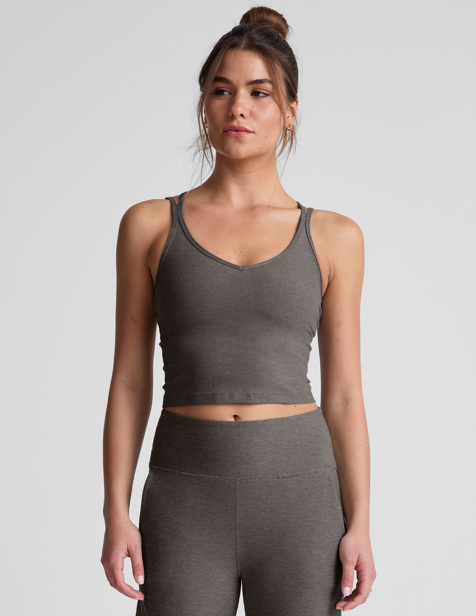 gray crop top