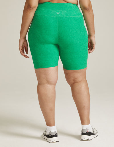 green plus size biker short