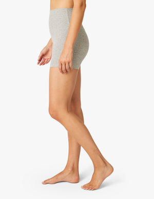 Side view of a person wearing the high-waisted Spacedye All For Run 3