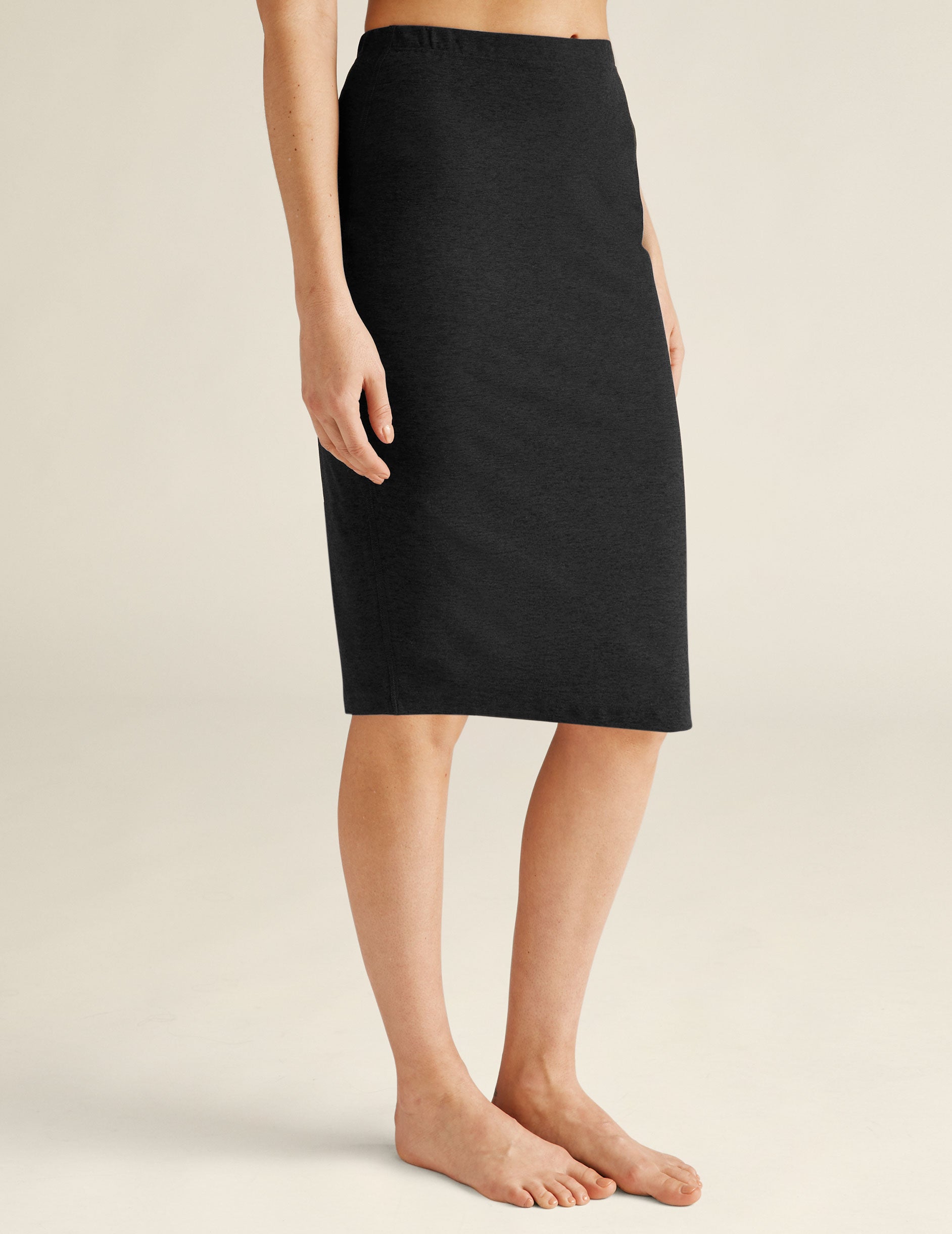 black midi length skirt. 