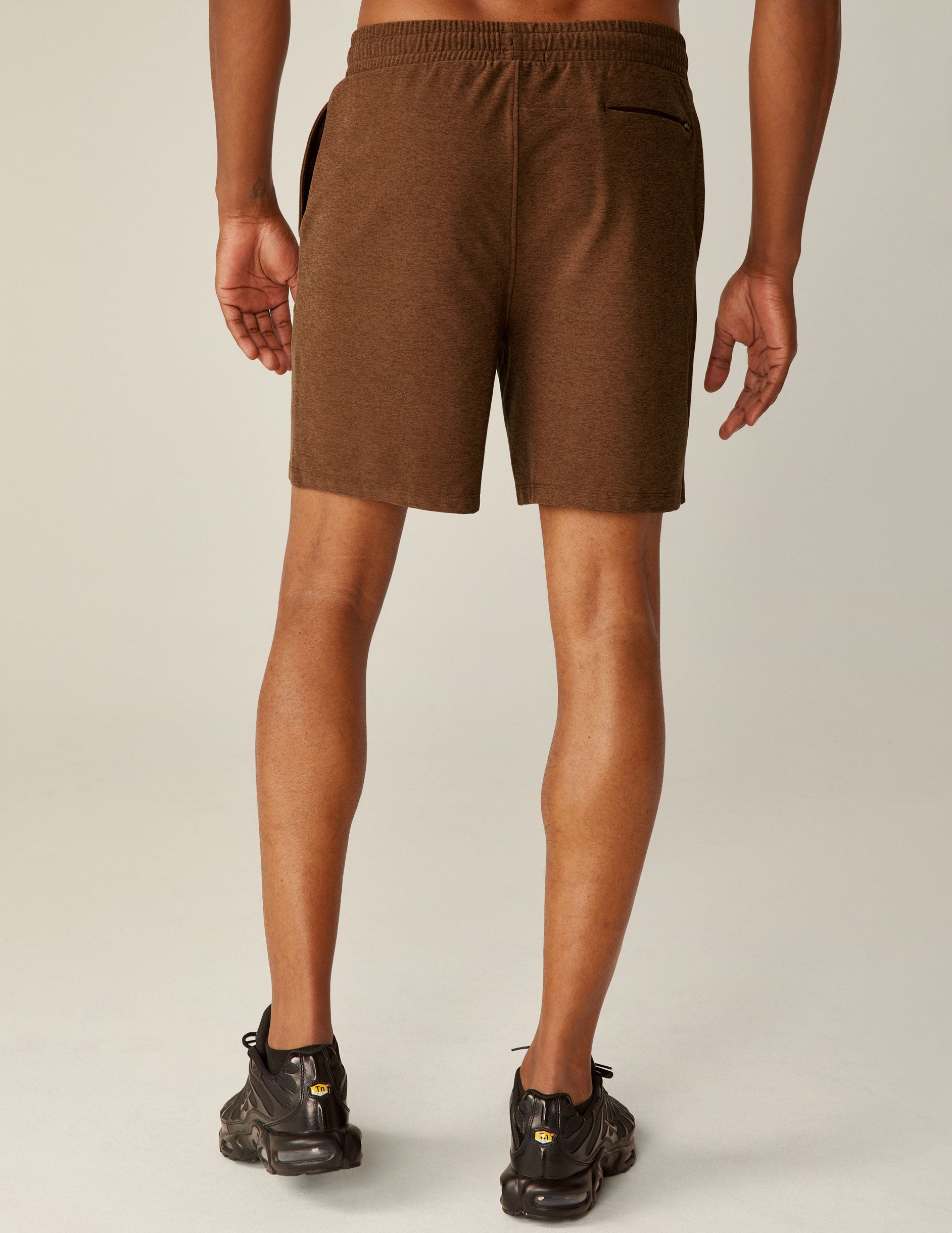 mens brown short with pocket at sides