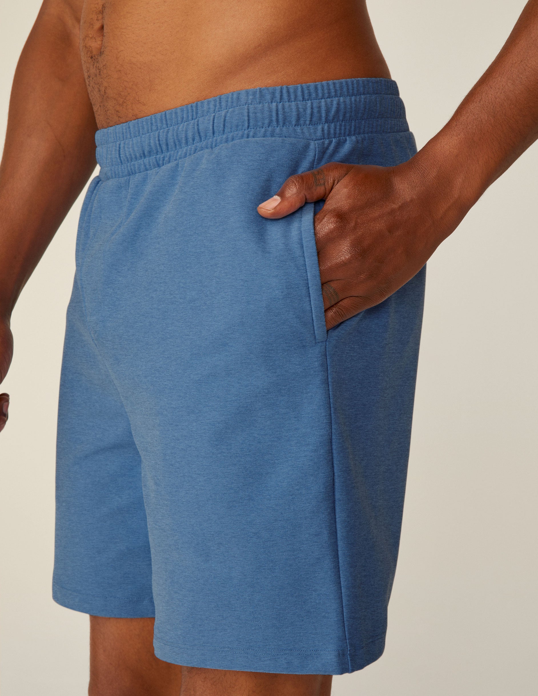blue men's shorts with pockets. 