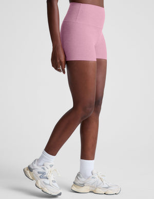 Side profile of pink heathered Spacedye Keep Pace 5