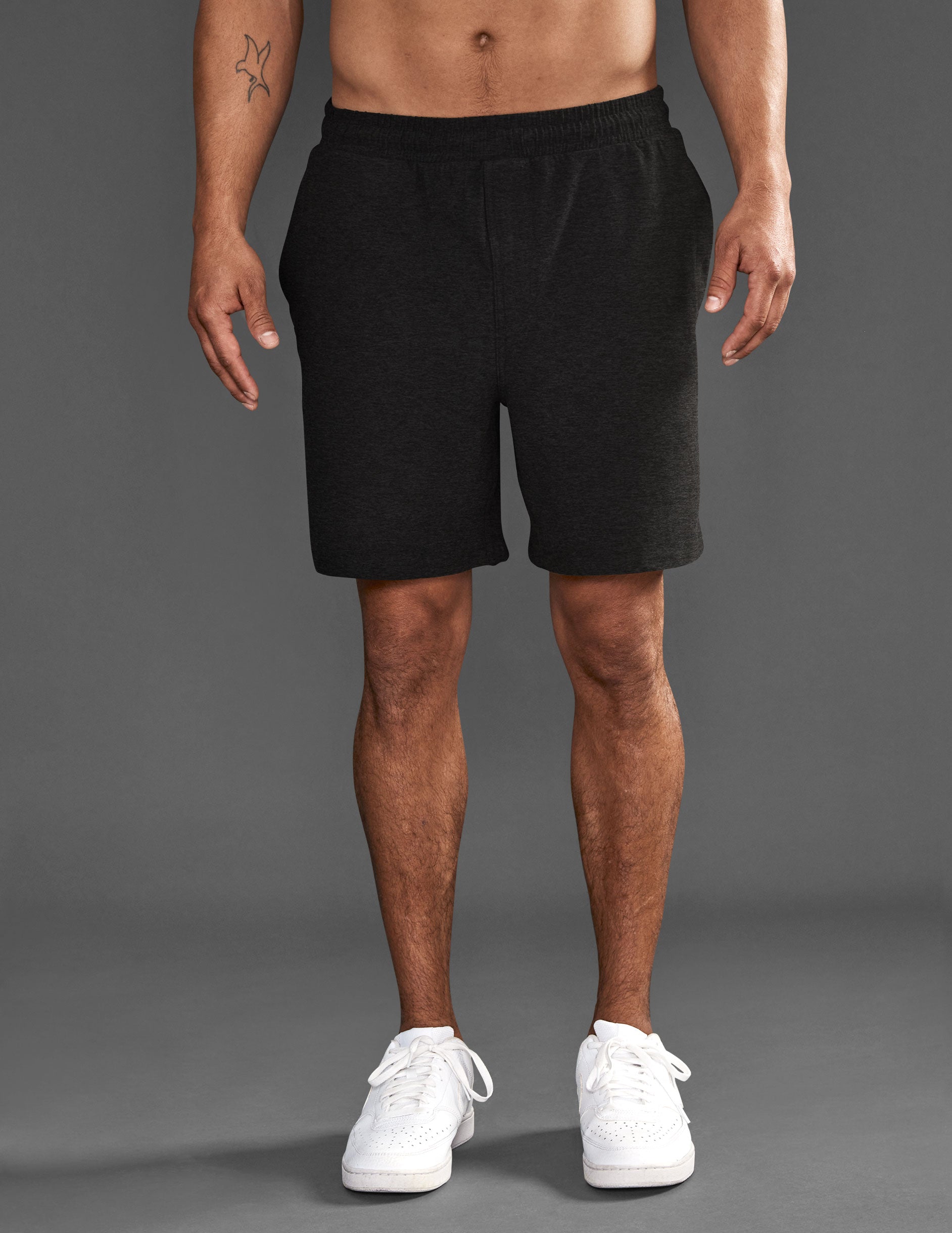 black mens shorts