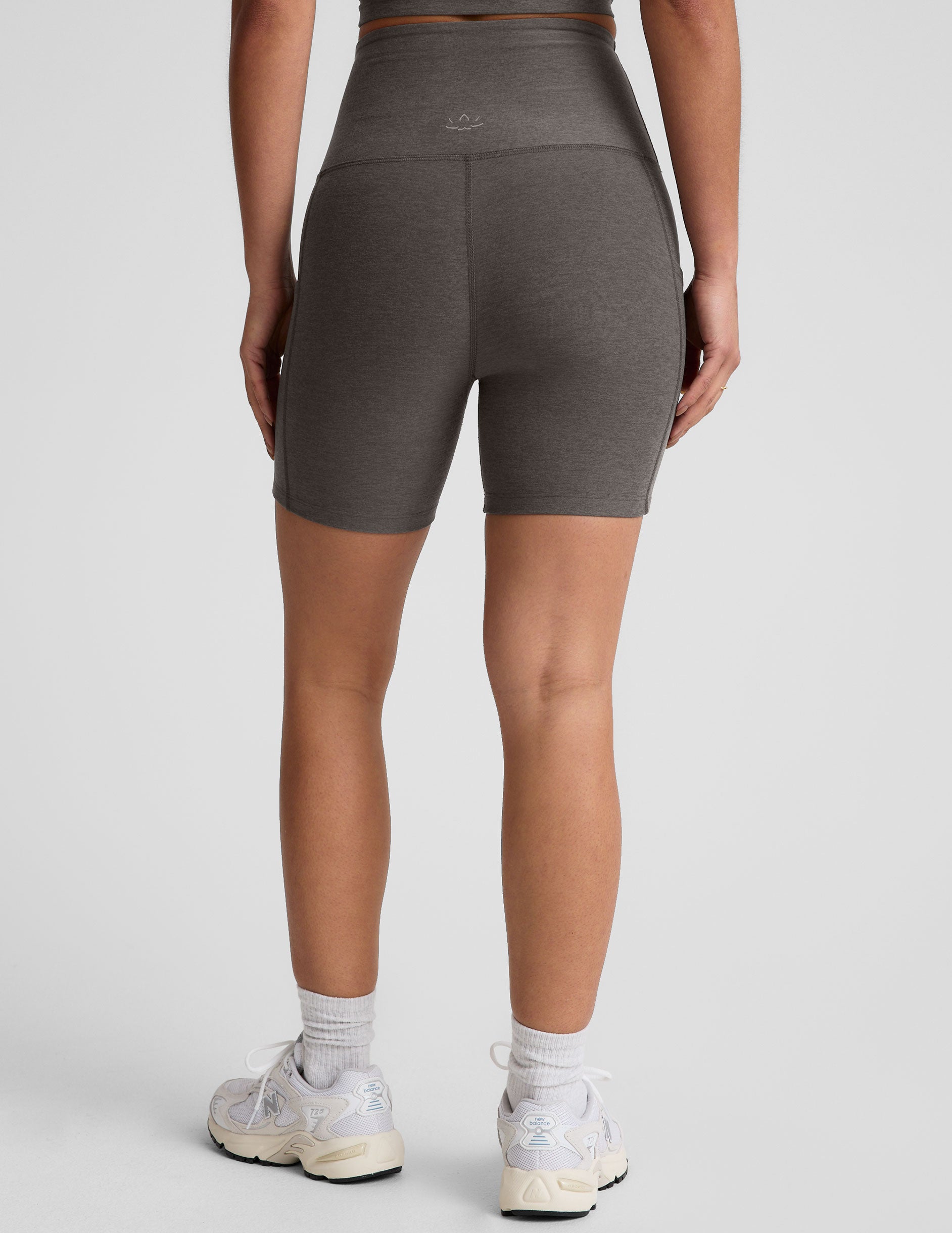 gray biker shorts