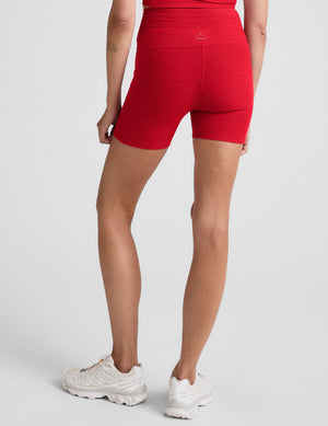 red high-waisted 5