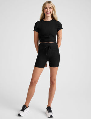 black high-waisted 5