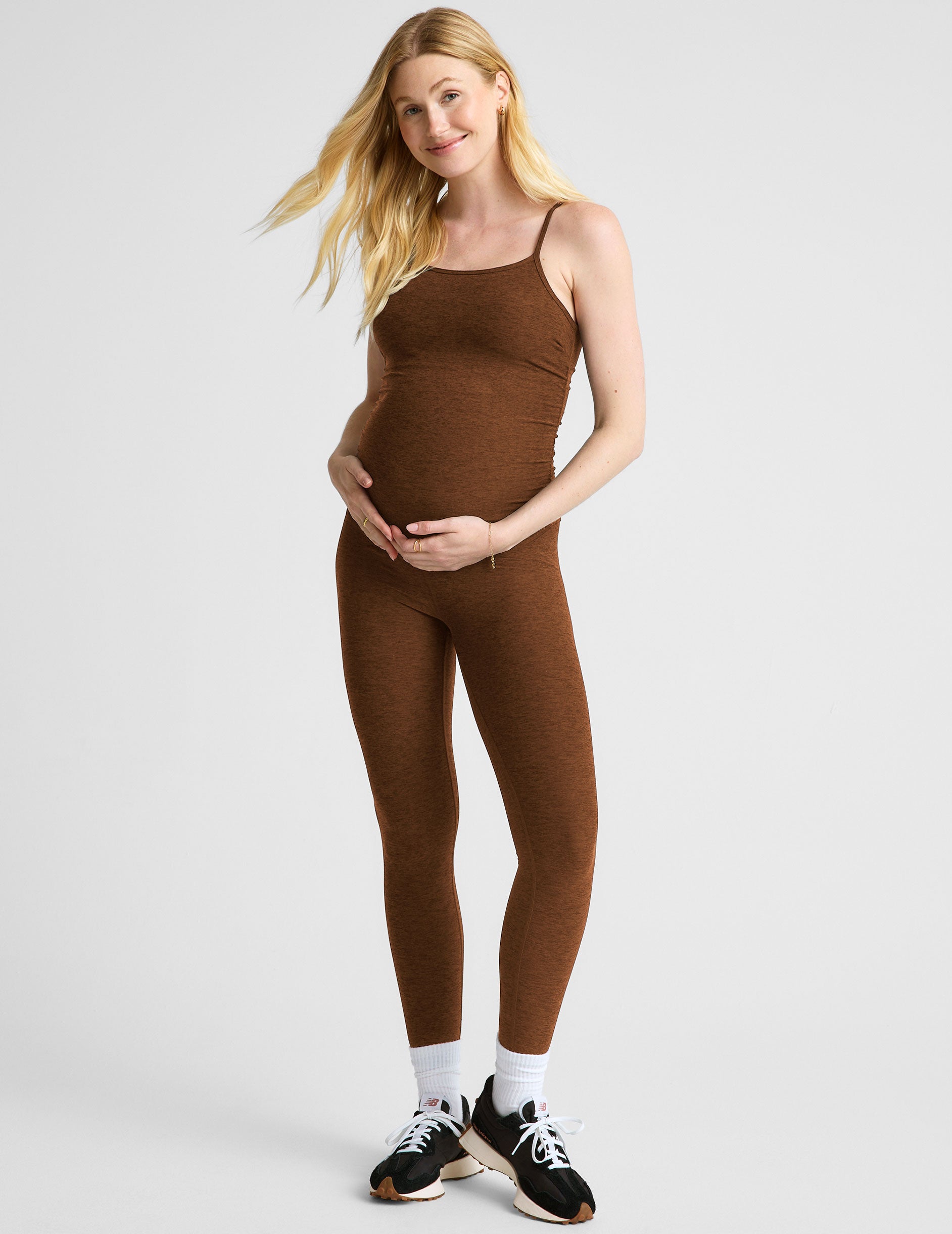 maternity brown jumpsuit