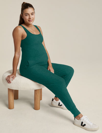 green maternity jumpsuit