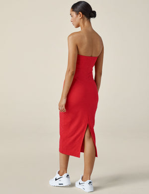 Beyond Yoga Spacedye Strapless Dress | Candy Apple Red Heather / S Beyond Yoga Spacedye Strapless Dress | Candy Apple Red Heather / S