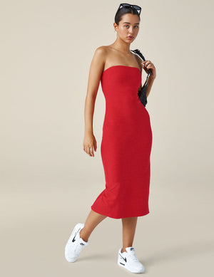 Beyond Yoga Spacedye Strapless Dress | Candy Apple Red Heather / S Beyond Yoga Spacedye Strapless Dress | Candy Apple Red Heather / S