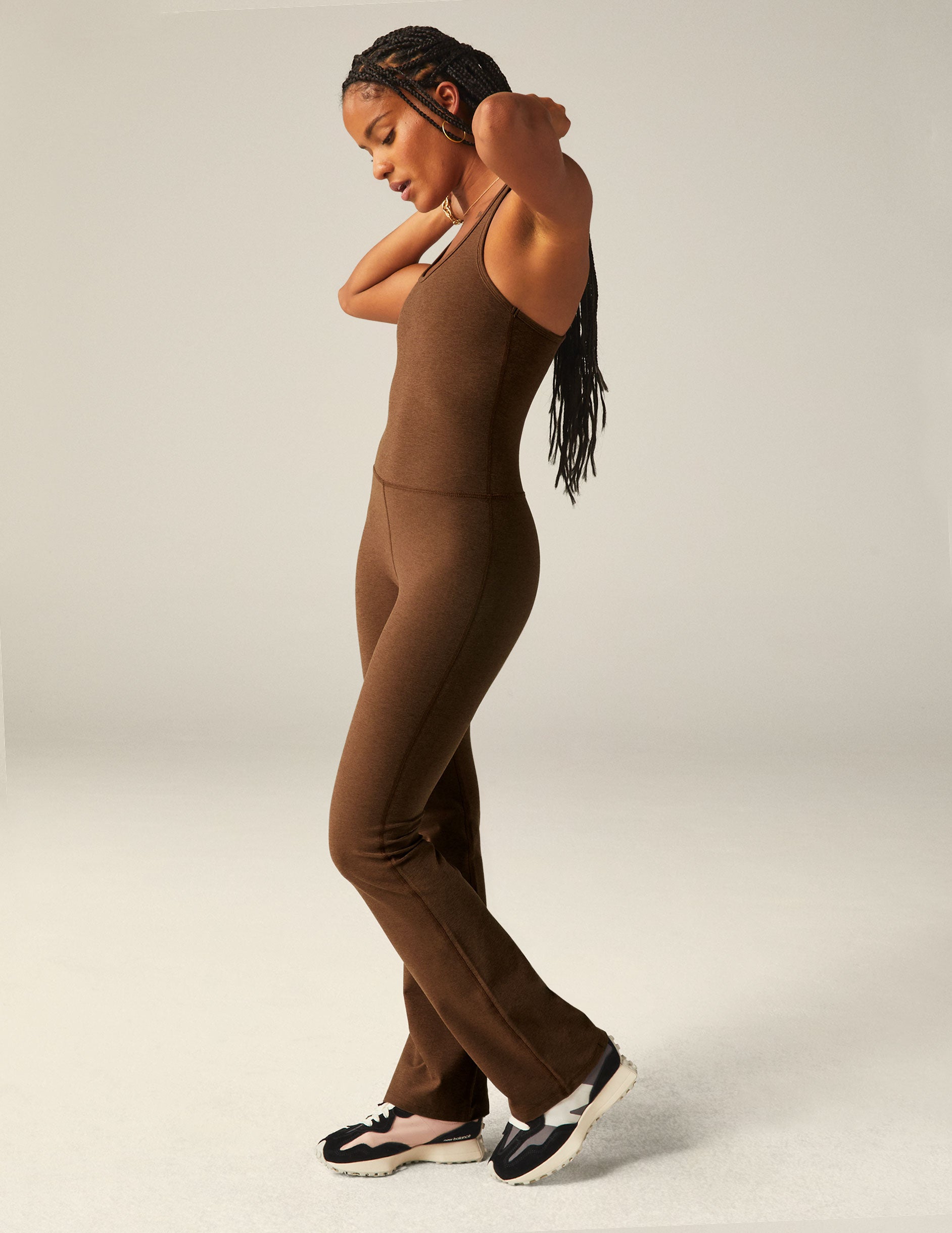 brown jumpsuit