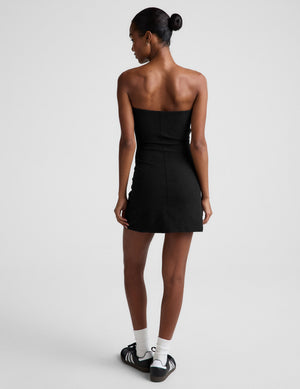 strapless black mini dress Spacedye Joy Strapless Mini Dress