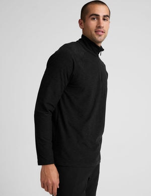 black men's quarter zip pullover. 