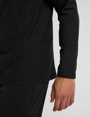 black men's quarter zip pullover. 
