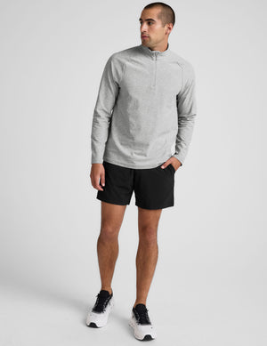 gray men's quarter zip pullover. 