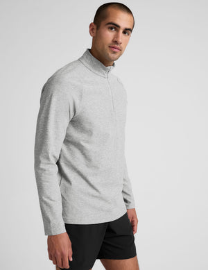 gray men's quarter zip pullover. 