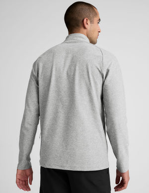 gray men's quarter zip pullover. 