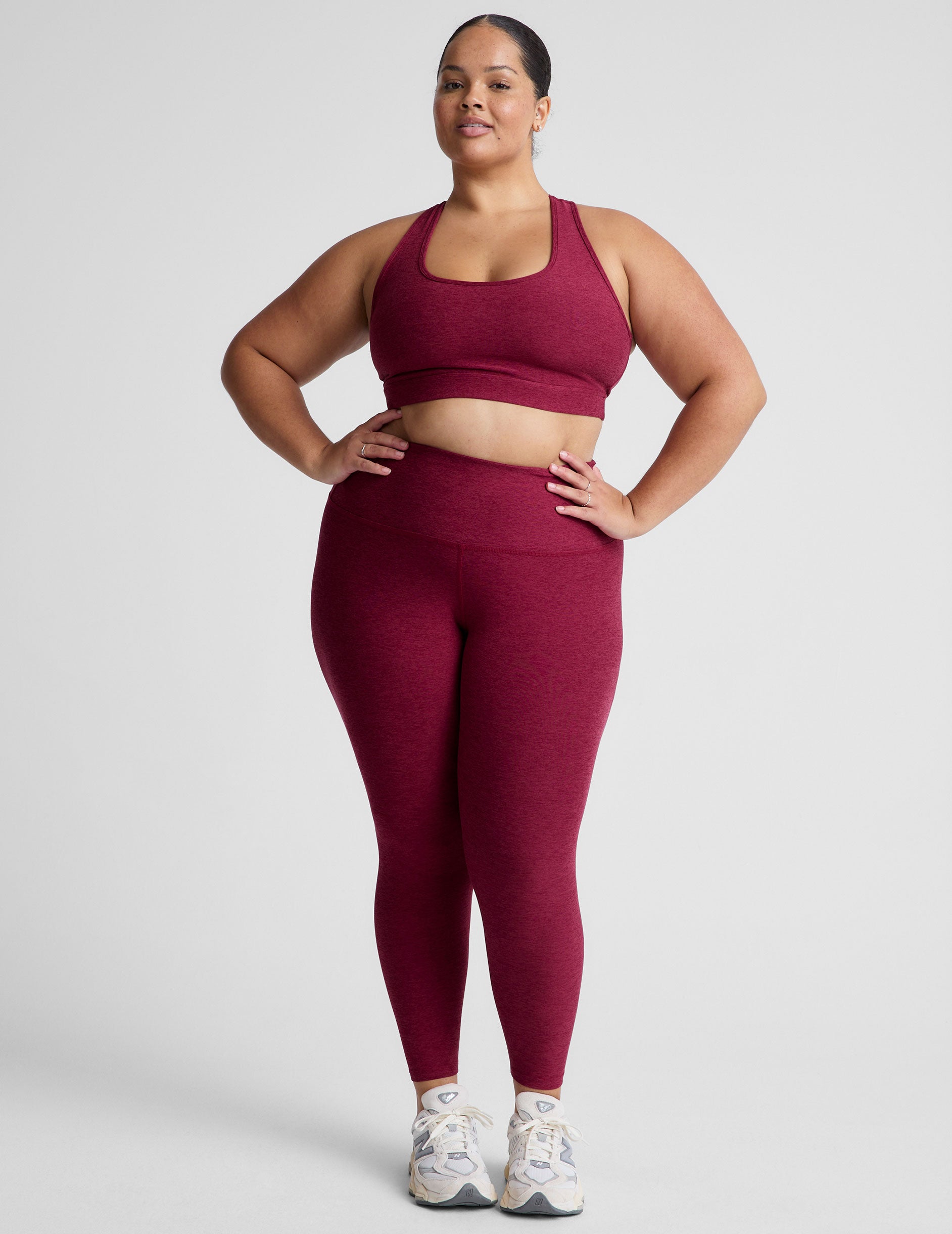 red plus size sports bra.