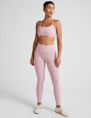 pink slim strapped racerback bra. 