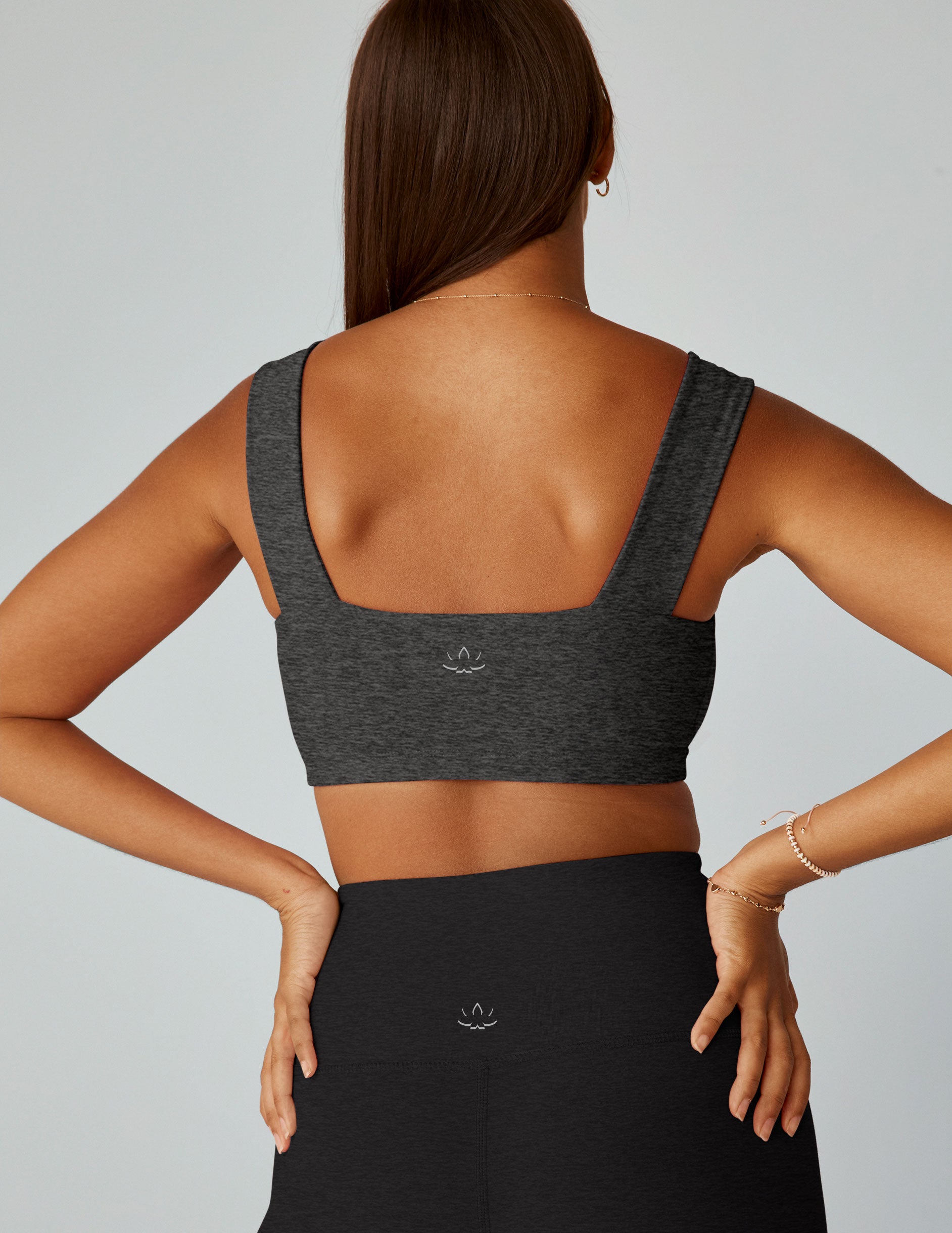 black-charcoal square neck bra top. 