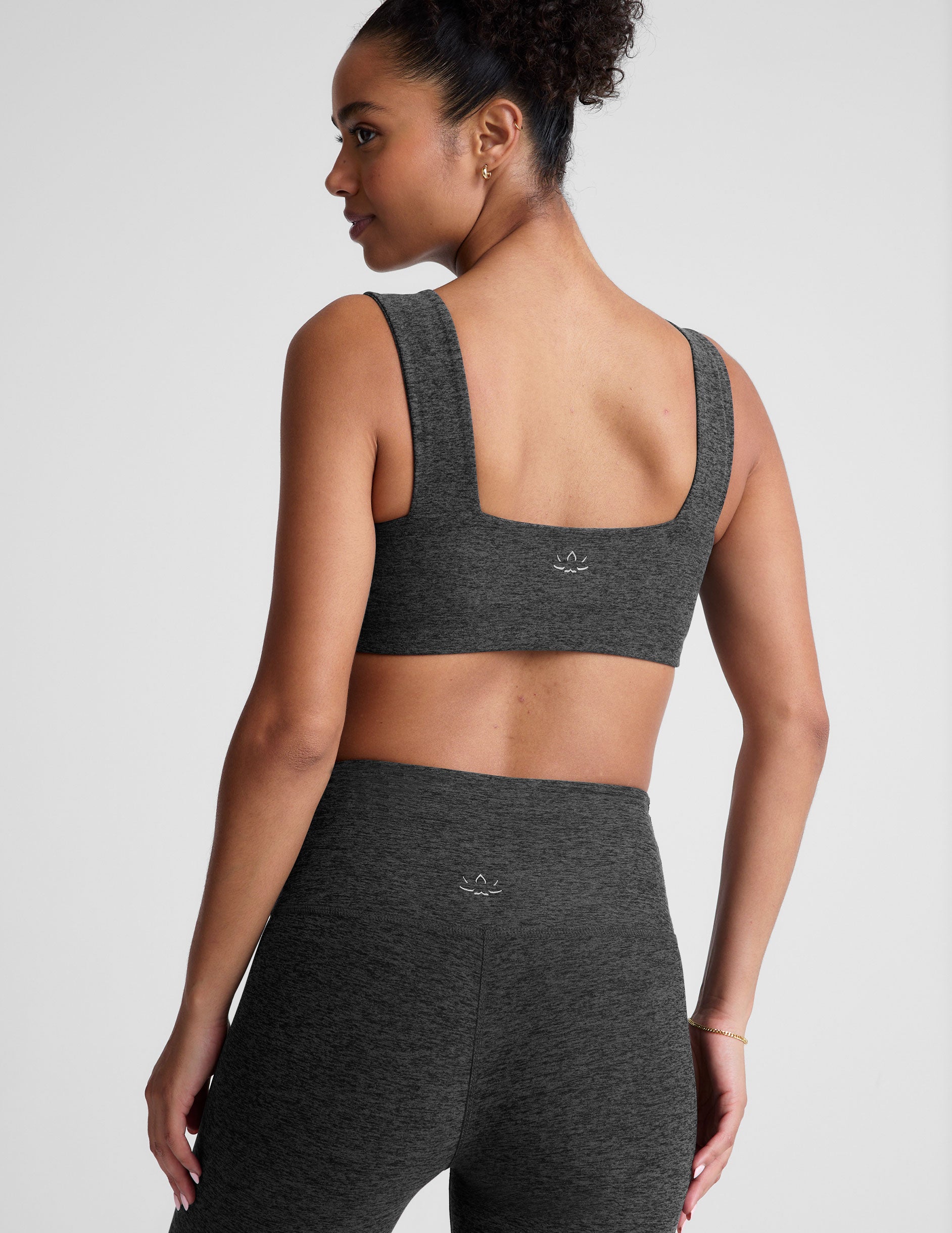 black-charcoal square neck bra top. 