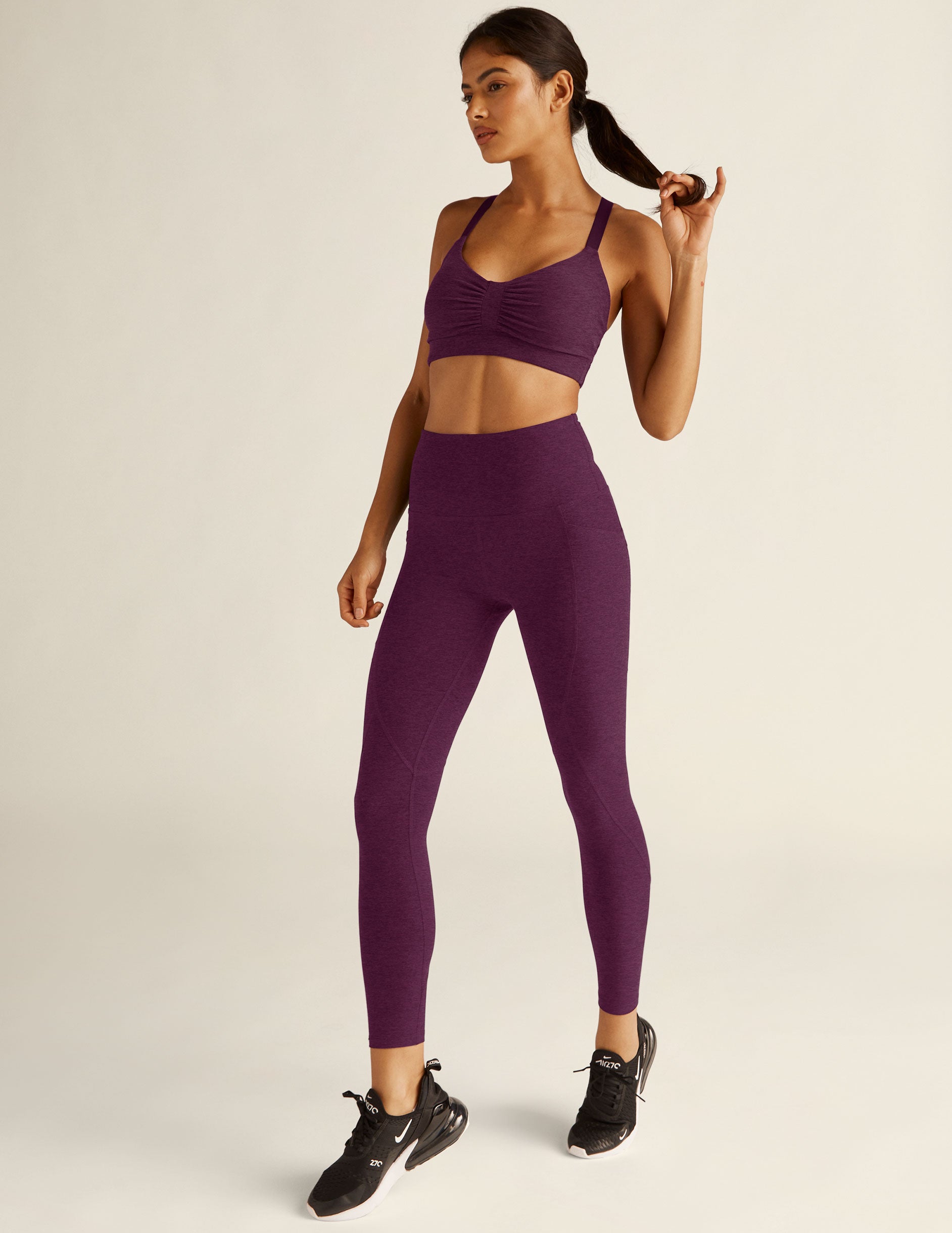 Beyond Yoga Women's size M Medium Purple Side Gathered Low Rise