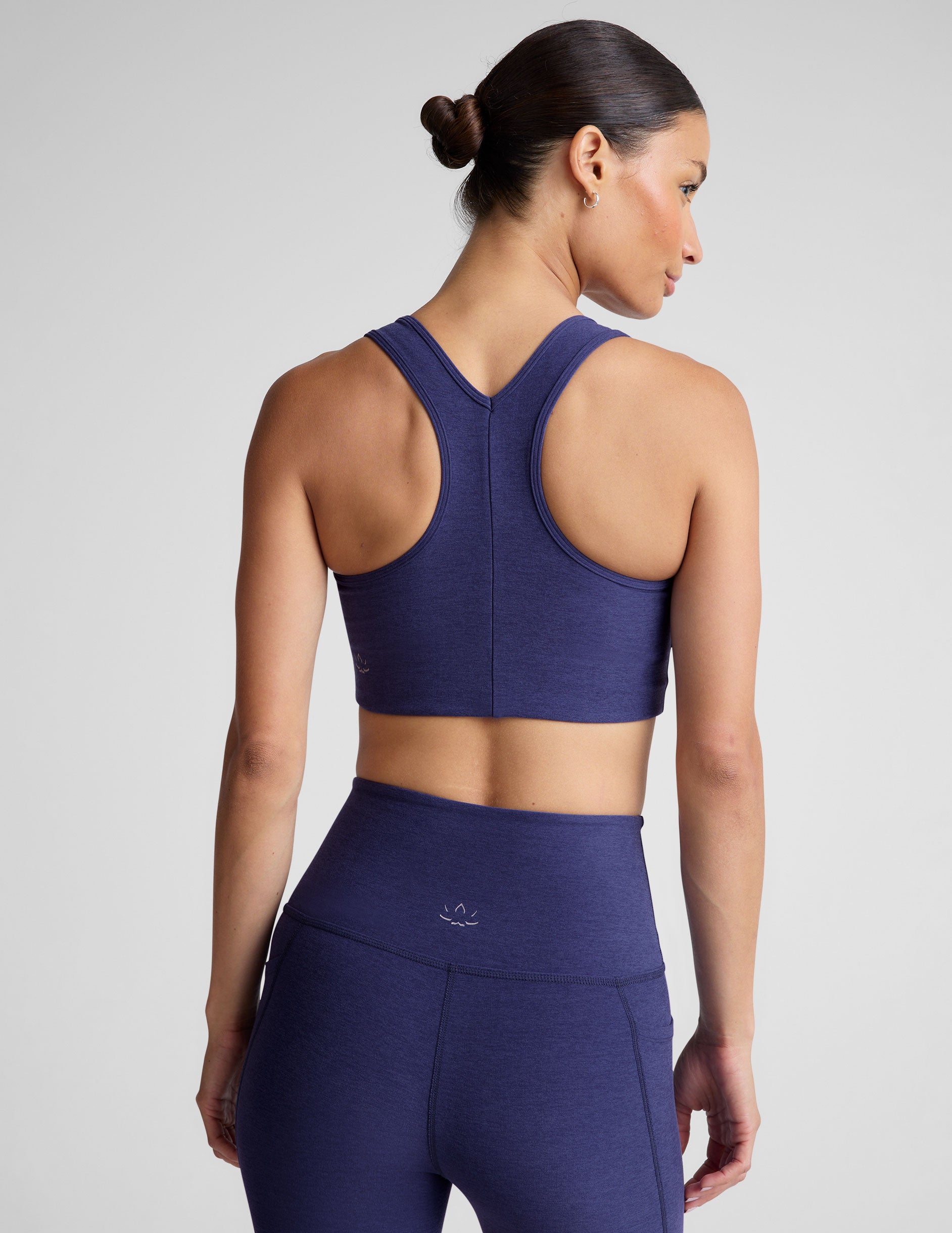 blue racerback bra top. 