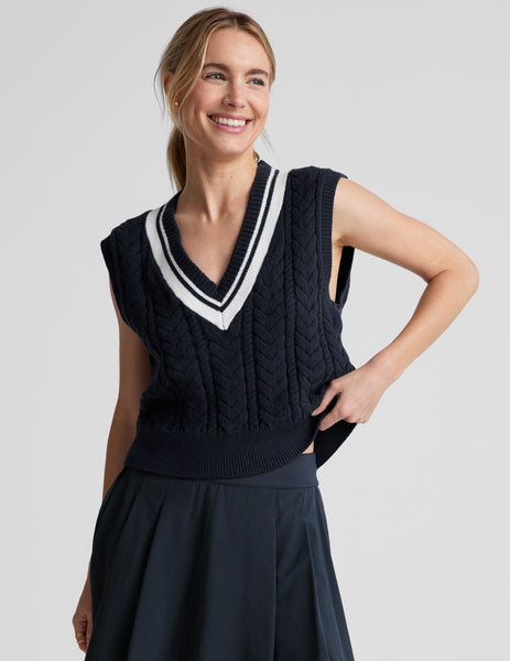 【CLANE】NAVY \"3D CABLE SLIT KNIT VEST\" bbG2c1CKgJm4.jpg?width=768