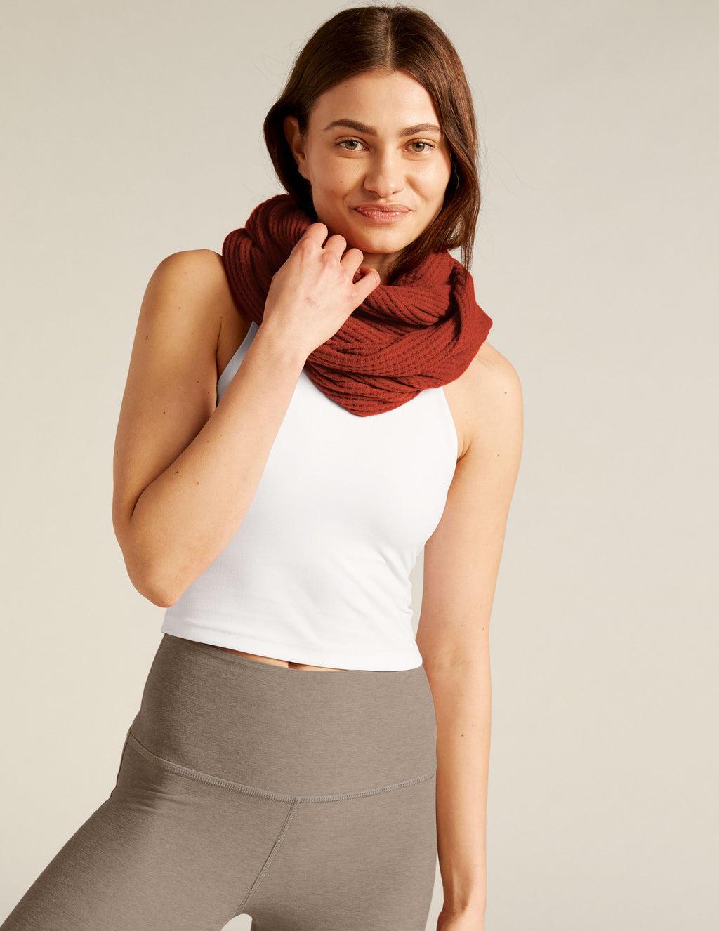 Waffle Knit Infinity Scarf Featured Image