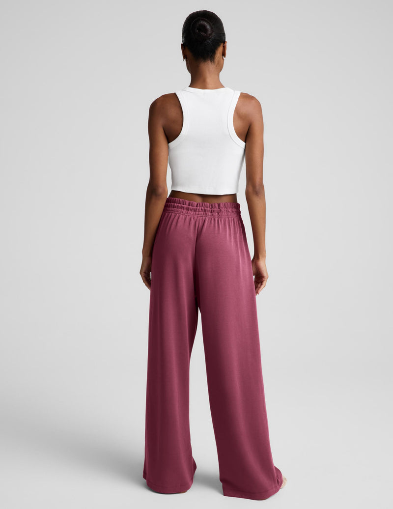 Luxe Sandwash Double Knit Wide Leg Pant