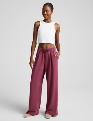Luxe Sandwash Double Knit Wide Leg Pant