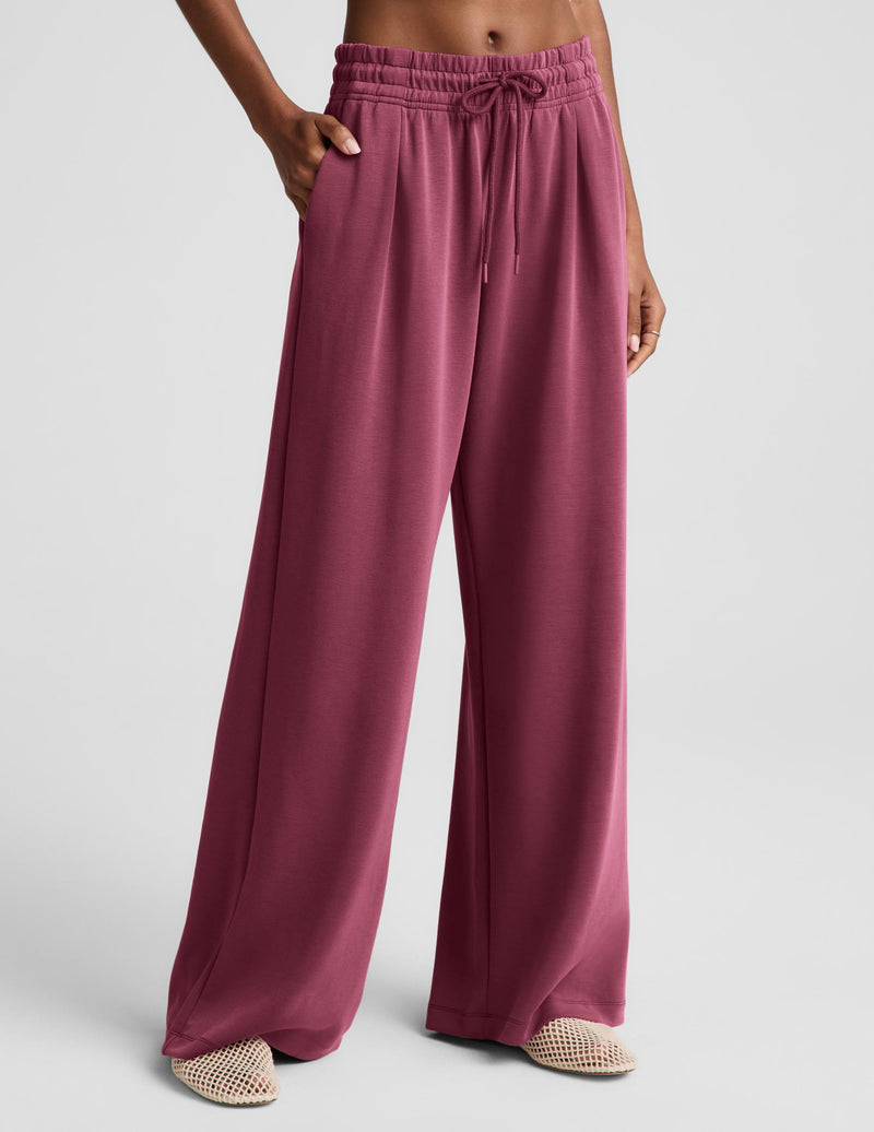Luxe Sandwash Double Knit Wide Leg Pant