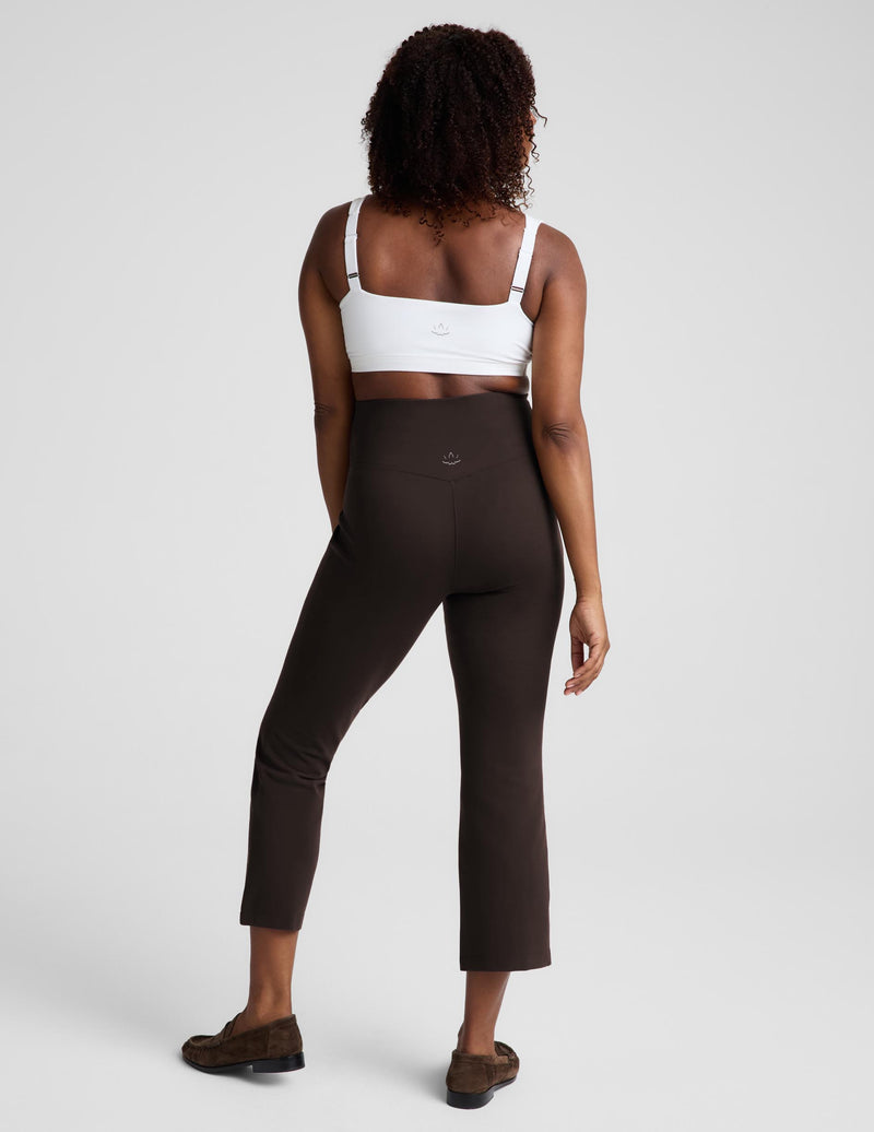 Ponte Maternity Cropped Flare Pants