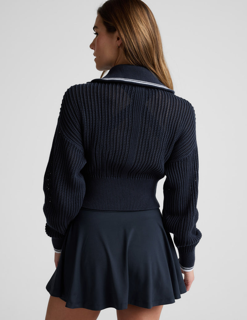 Here's The Stitch Zip Sweater