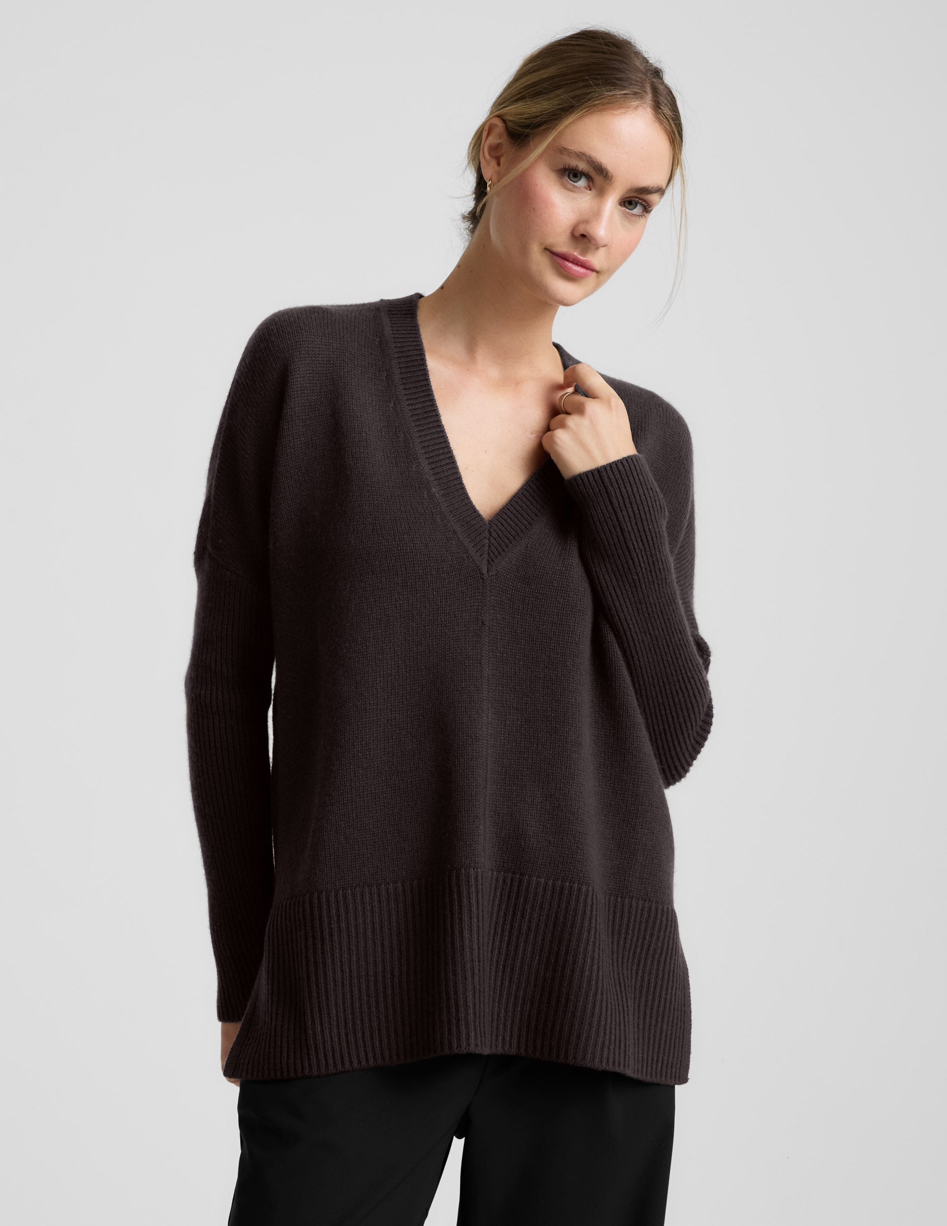 Wool-Cashmere V-Neck Sweater | Beyond Yoga