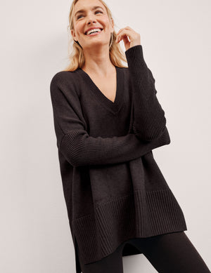 Wool-Cashmere V-Neck Sweater